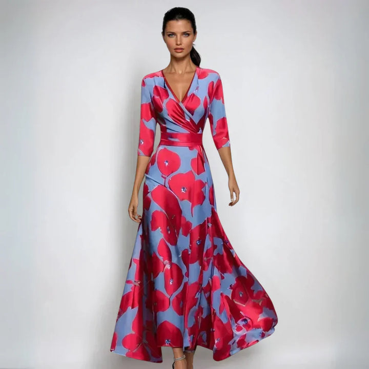 Chloe Elegant Floral Dress - Elena Harper