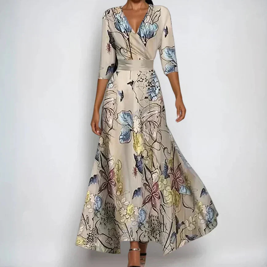 Isabella Enchanted Bloom Wrap Dress - Elena Harper