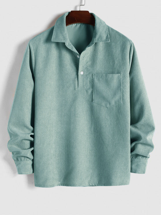 Long Sleeve Button-down Shirt for Men - Elena Harper