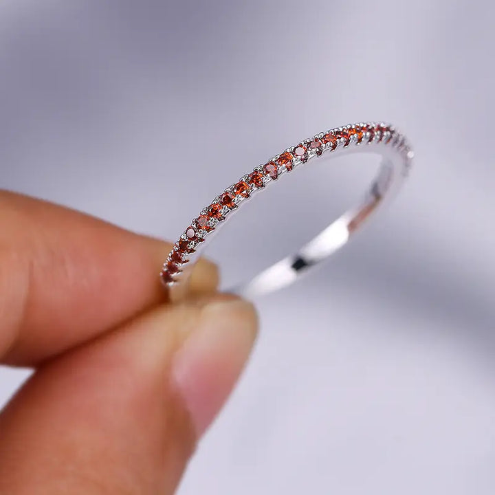 Elegant white gold ring with subtle cubic zirconia details