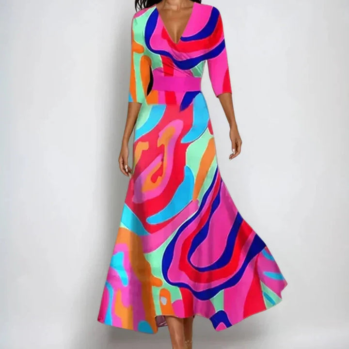 Emily Luxury Floral Dress - Elena Harper