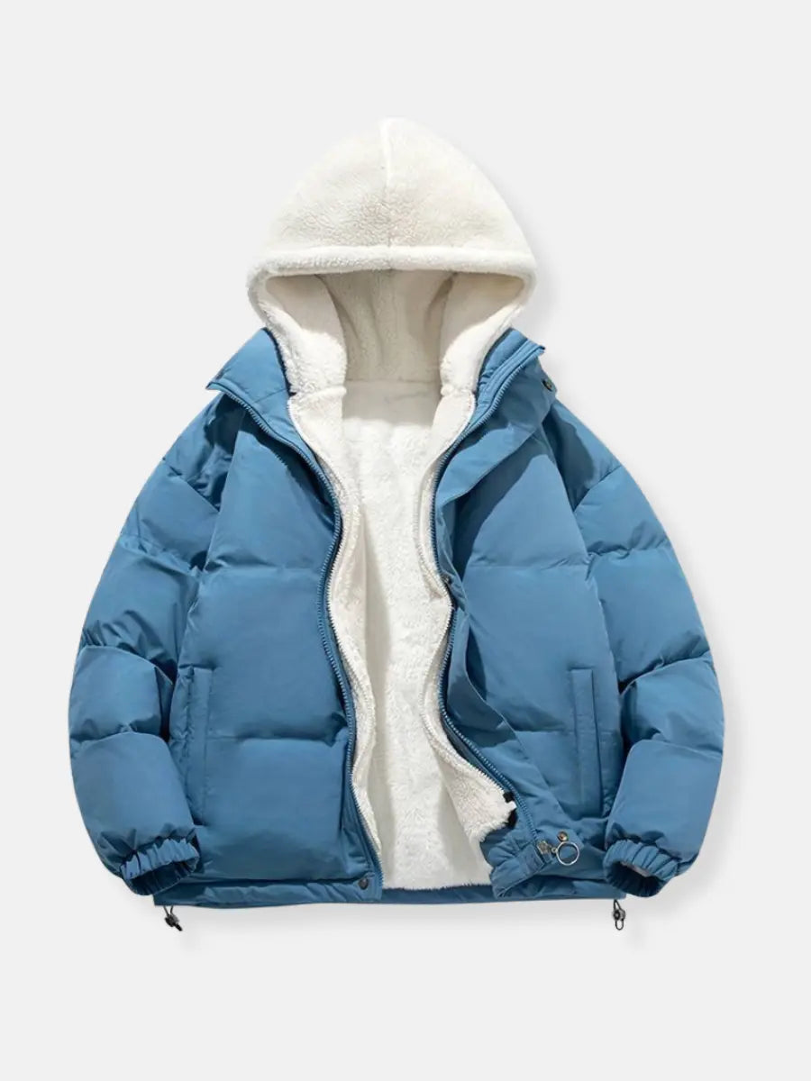 Women's Luxury Winter Puffer Jacket with Plush Hood
