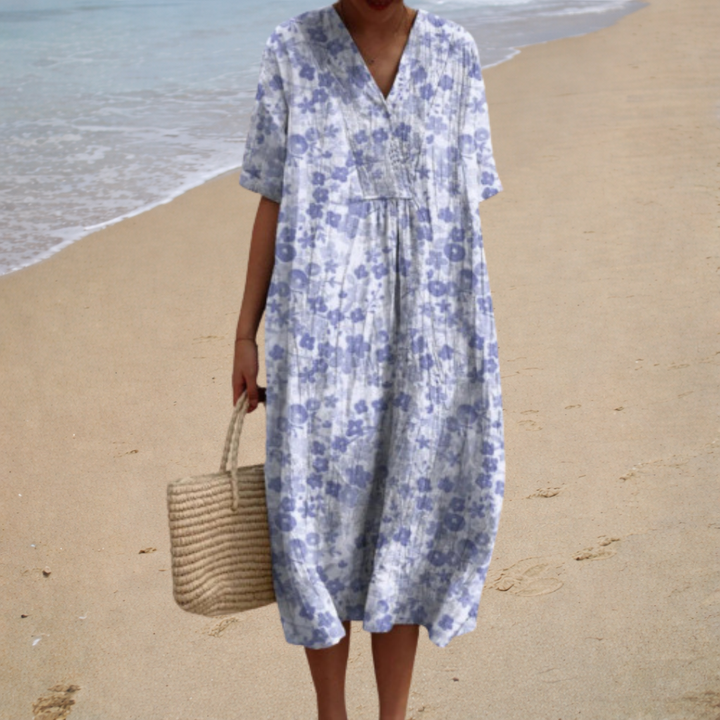 Adèle | Soft Floral Long Dress