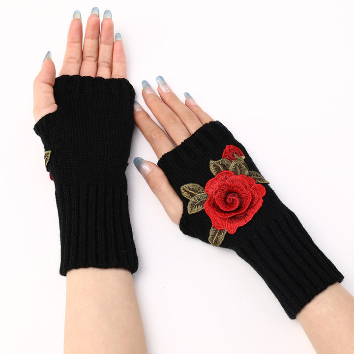 Warm Flower Gloves