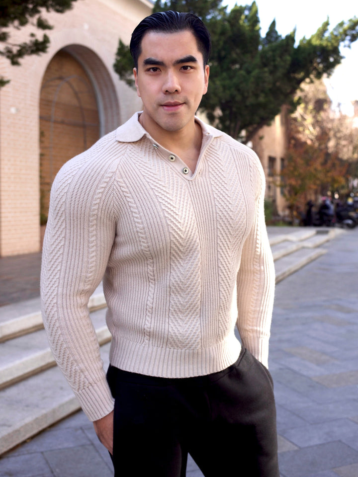 Henley Polo Sweater