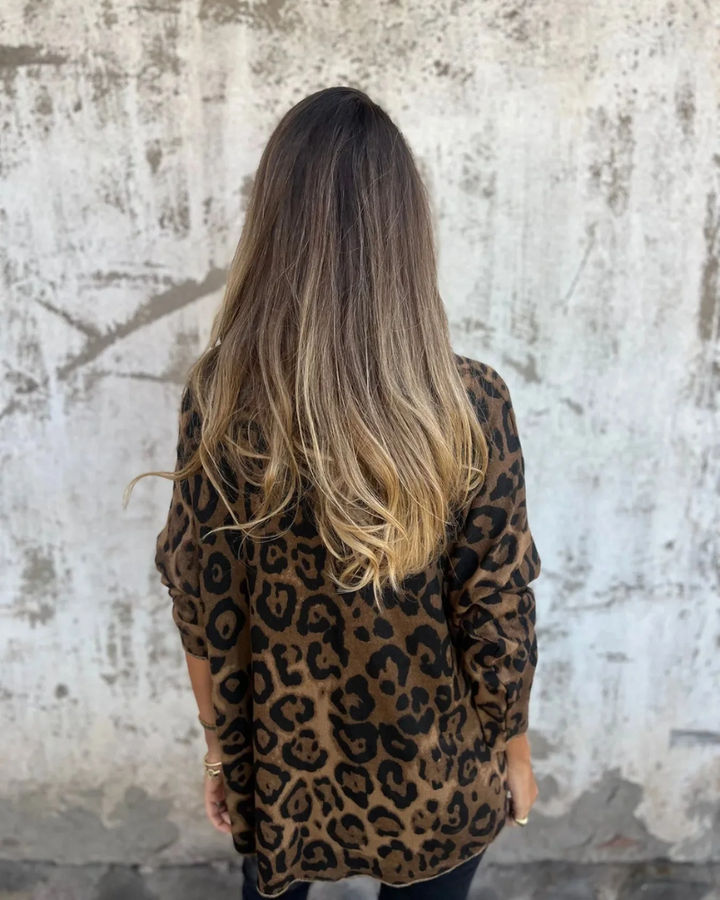 Serana Leopard Print Blouse - Elena Harper
