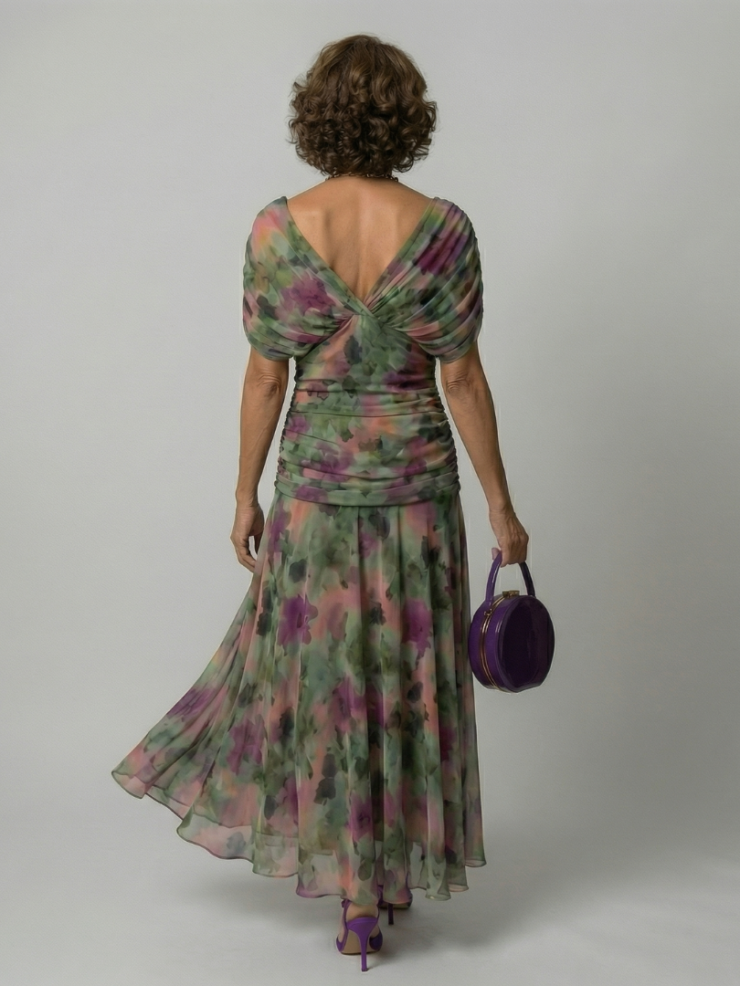 Calen Off Shoulder Flow Midi Dresses - Elena Harper