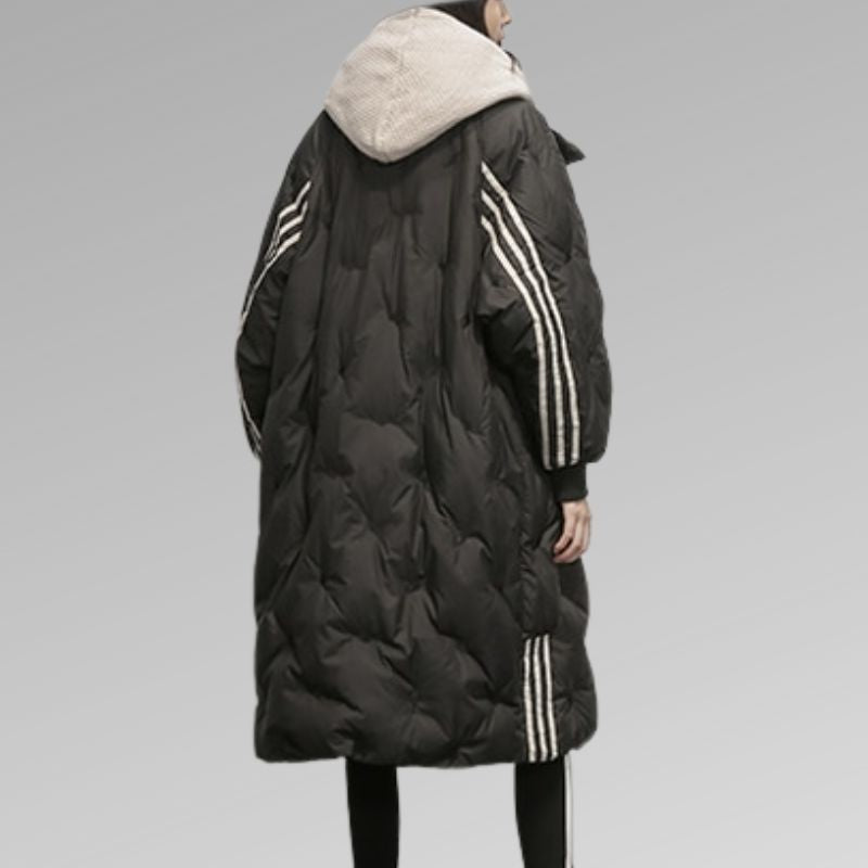 Aurélie - Chic Long Hooded Puffer Jacket