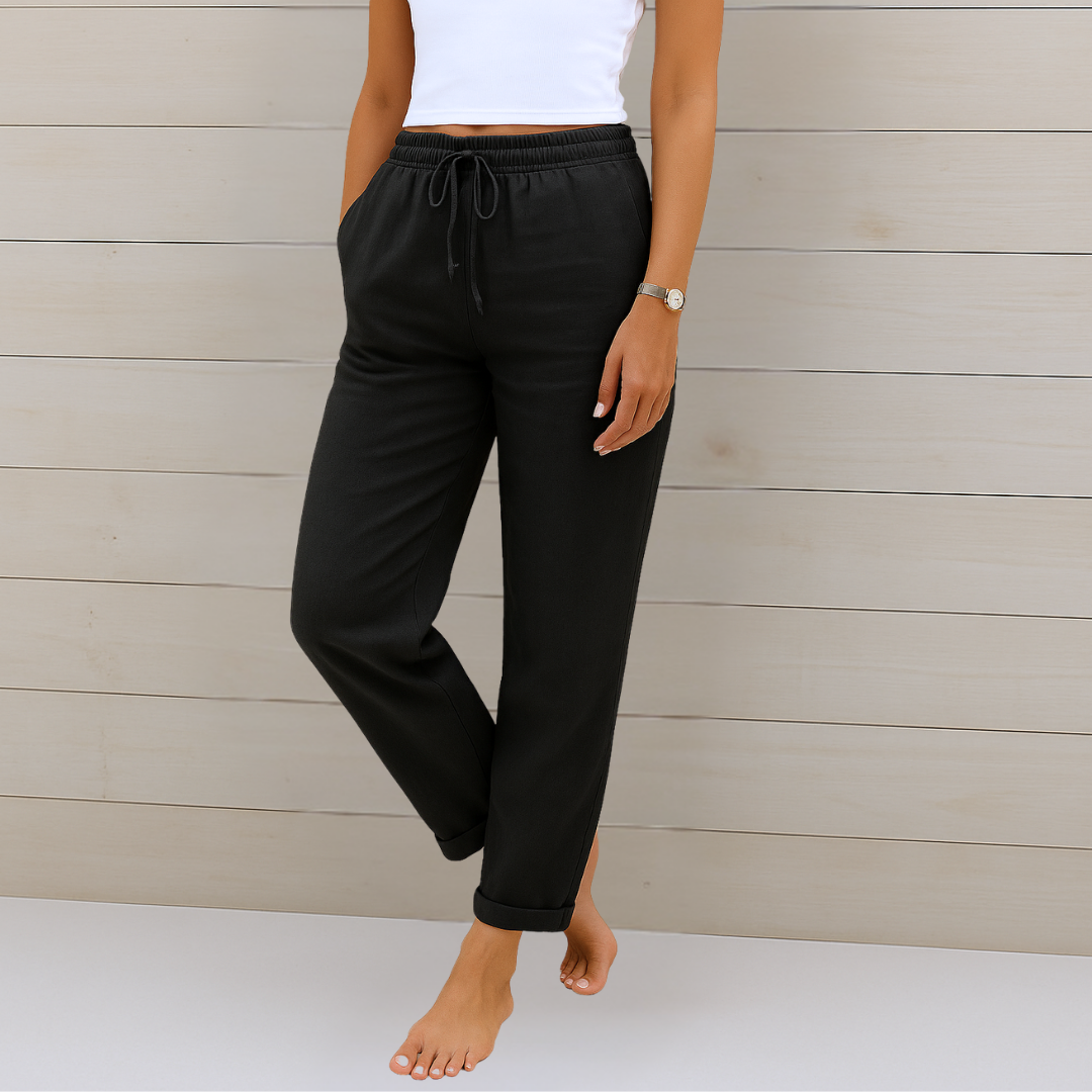 Alyse | Women's Trousers with Drawstring and Pockets