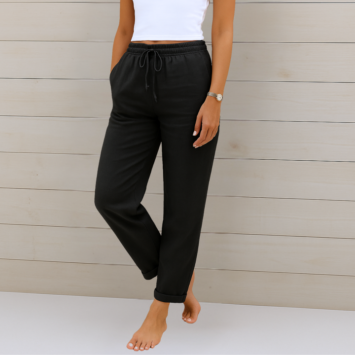 Alyse | Women's Trousers with Drawstring and Pockets