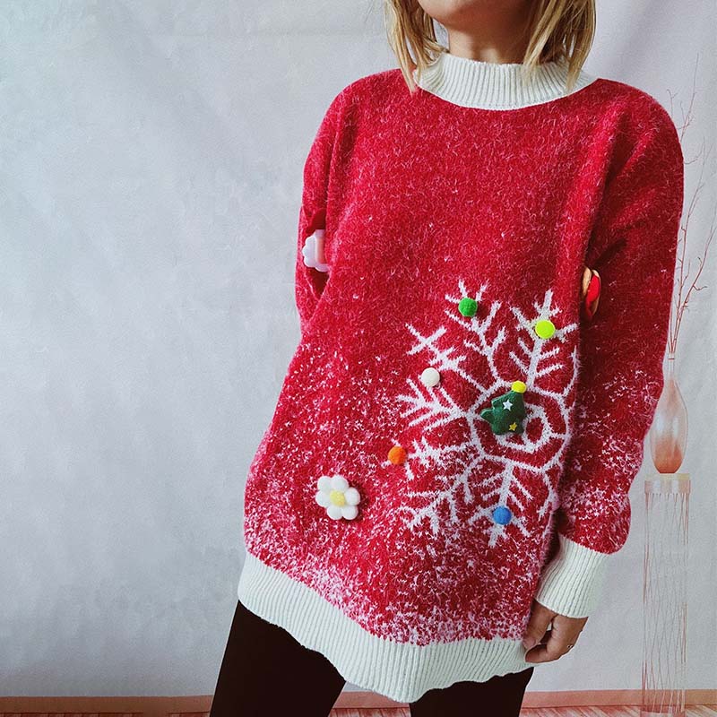 Two-Piece Sweater and Christmas Scarf