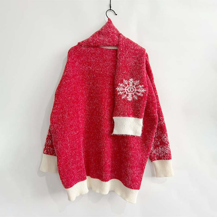 Two-Piece Sweater and Christmas Scarf