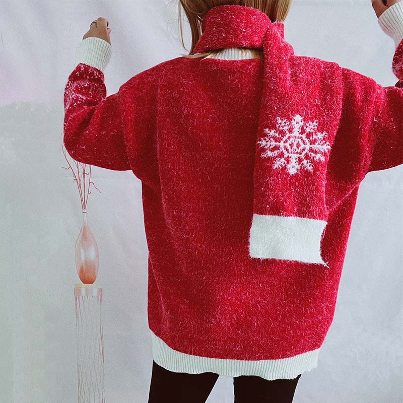 Two-Piece Sweater and Christmas Scarf