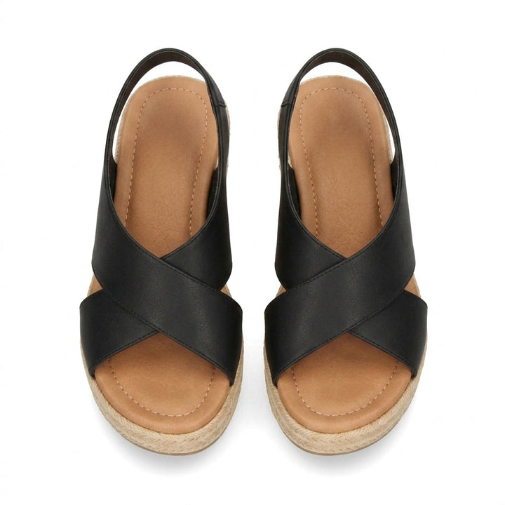 Crossover Espadrille Wedge Sandals Summer