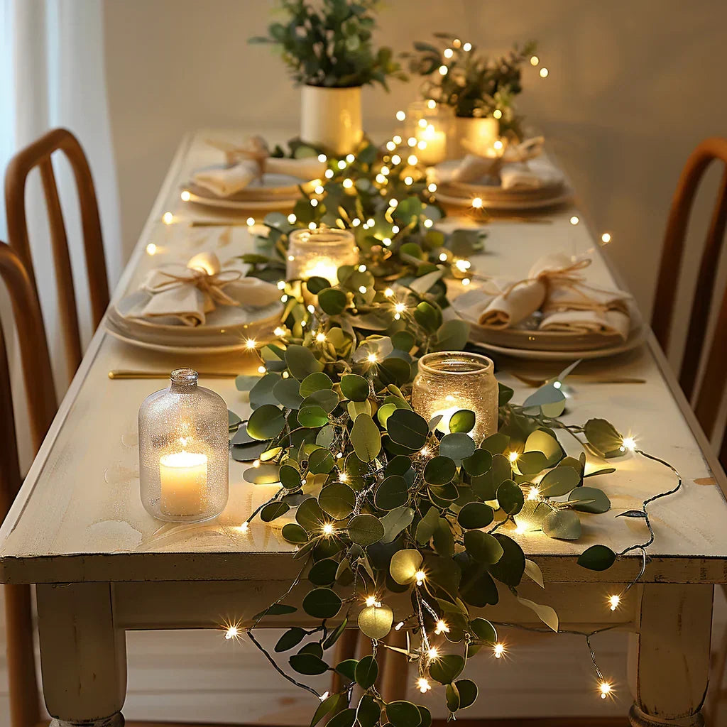 TwilightTrellis Olive Branch String Lights, view 3 - Elena Harper