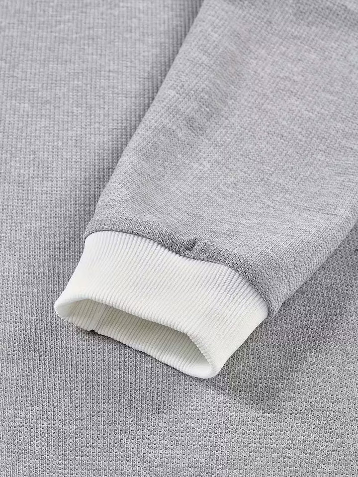 Gennady - Textured Waffle Knit Shirt With Contrast Collar