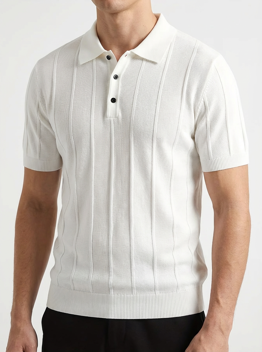 The Velluto Ribbed Knit Polo