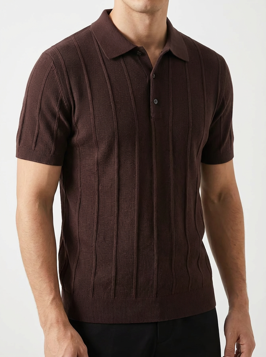 The Velluto Ribbed Knit Polo