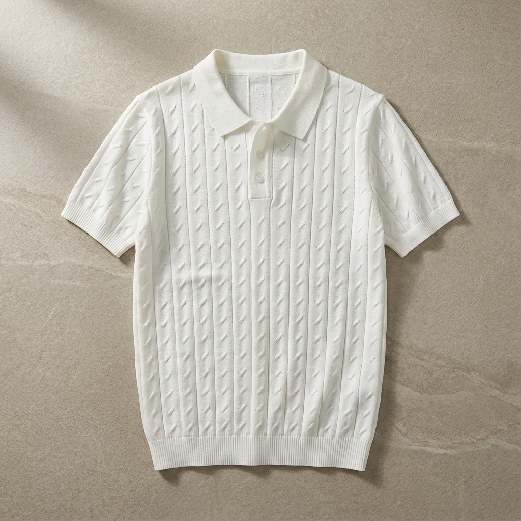 Serafina Jacquard Knit Polo