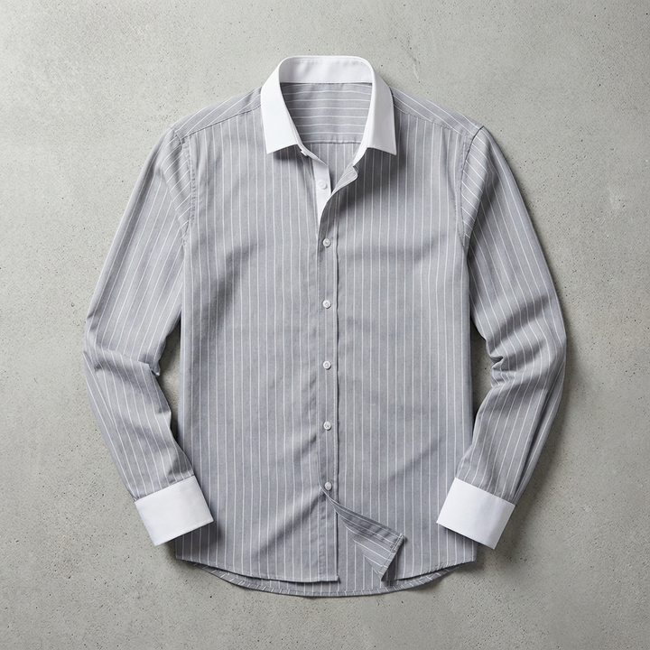 Serafina Cotton Striped Knit Shirt