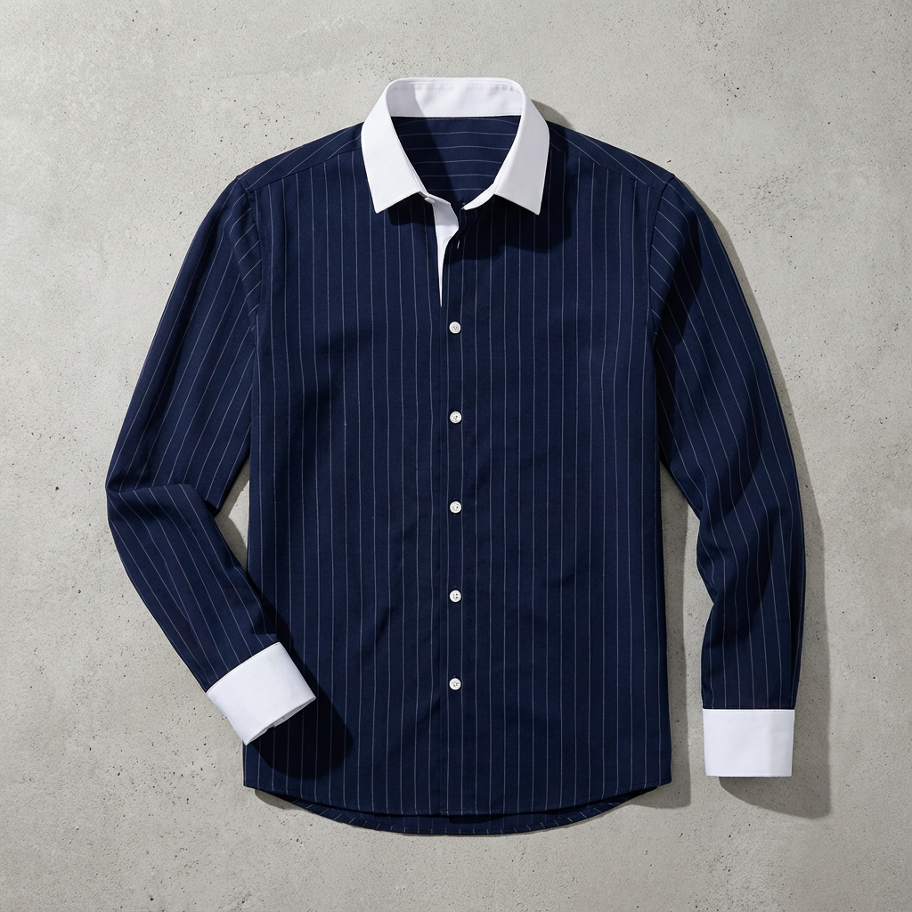 Serafina Cotton Striped Knit Shirt