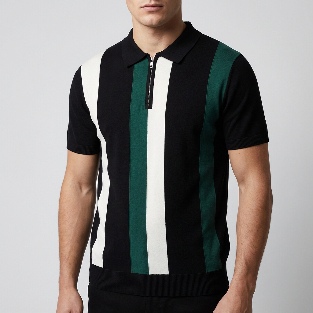 Ice Silk Valence Zip Polo