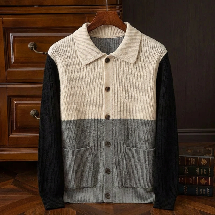 L'Artisan Knitted Stripe Cardigan