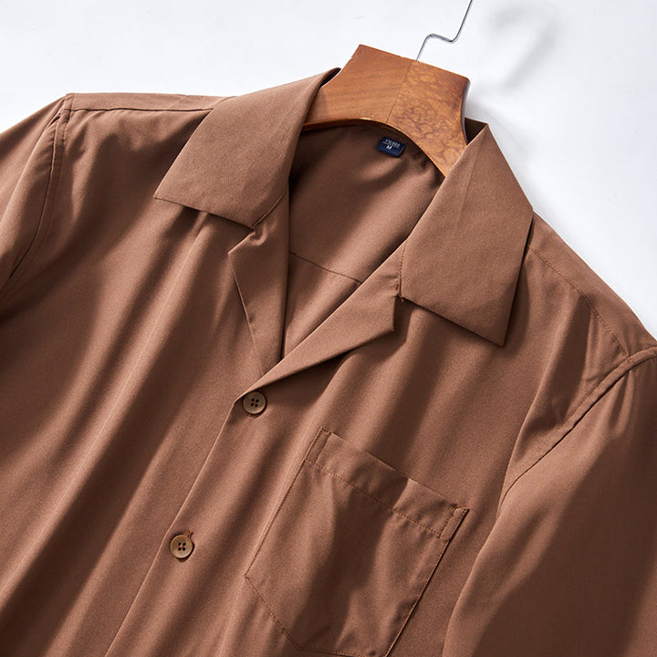Cuban Collar Shirt for Men - Elena Harper