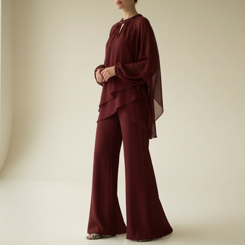 Arden Formal Chiffon Pantsuit
