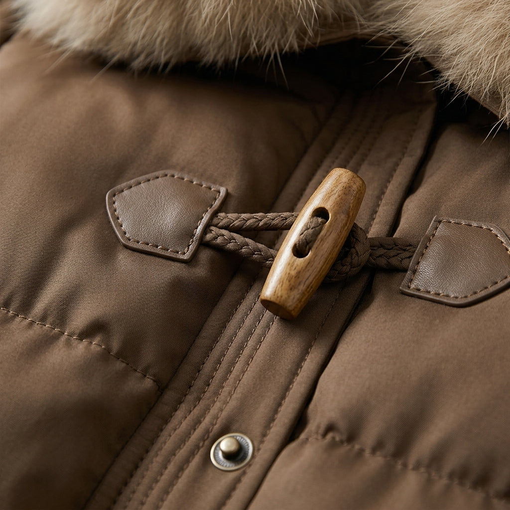 Blaivelle Puffer Jacket with Faux Fur Collar