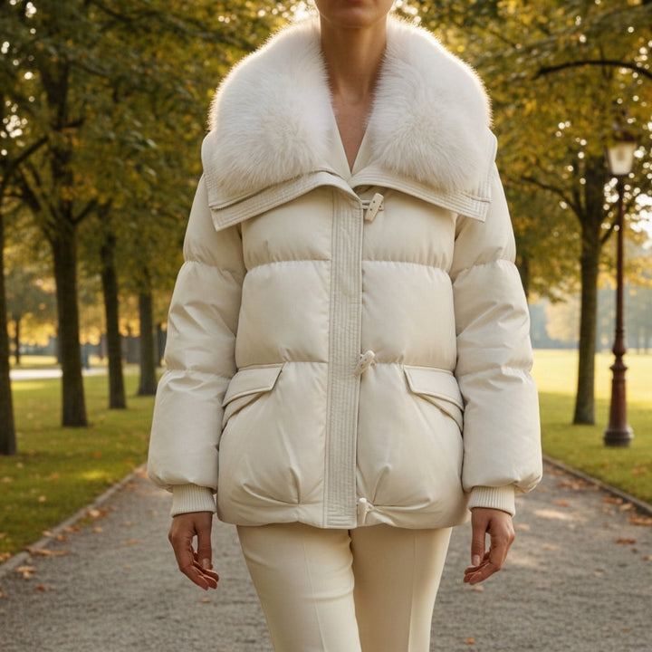 Blaivelle Puffer Jacket with Faux Fur Collar