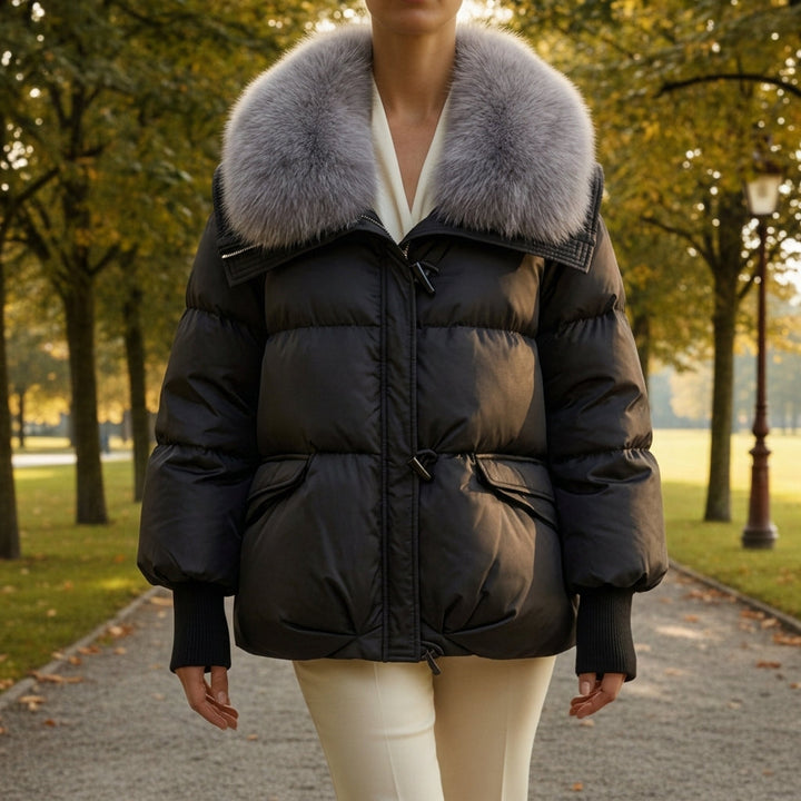 Blaivelle Puffer Jacket with Faux Fur Collar