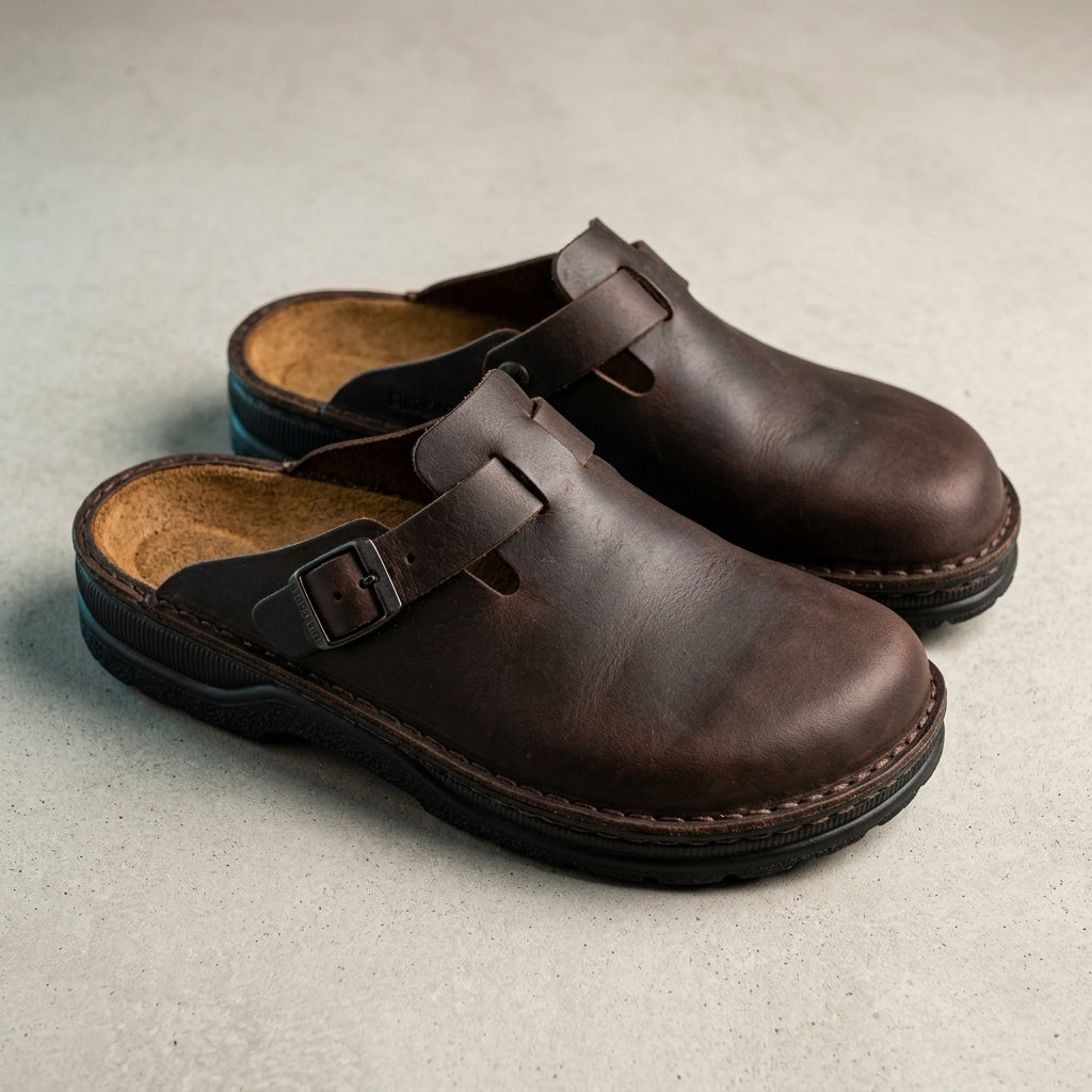 Brennaro Orthopedic Leather Clogs