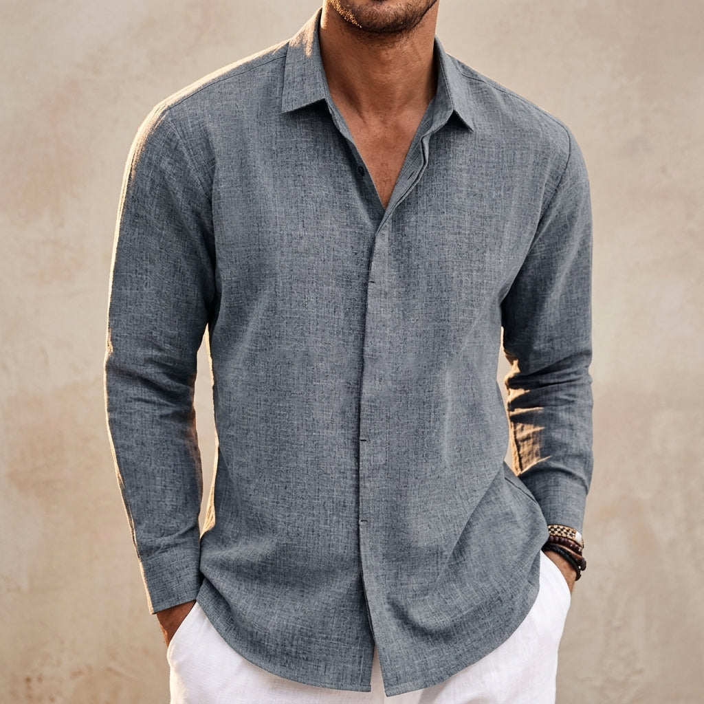 Cadaques Linen Button-Up Shirt