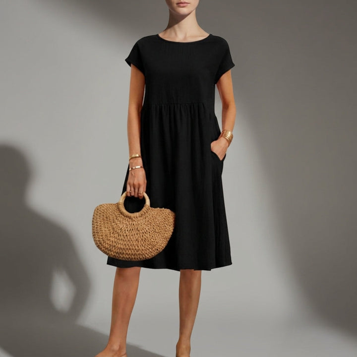 Breezy Cap-Sleeve Midi Dress