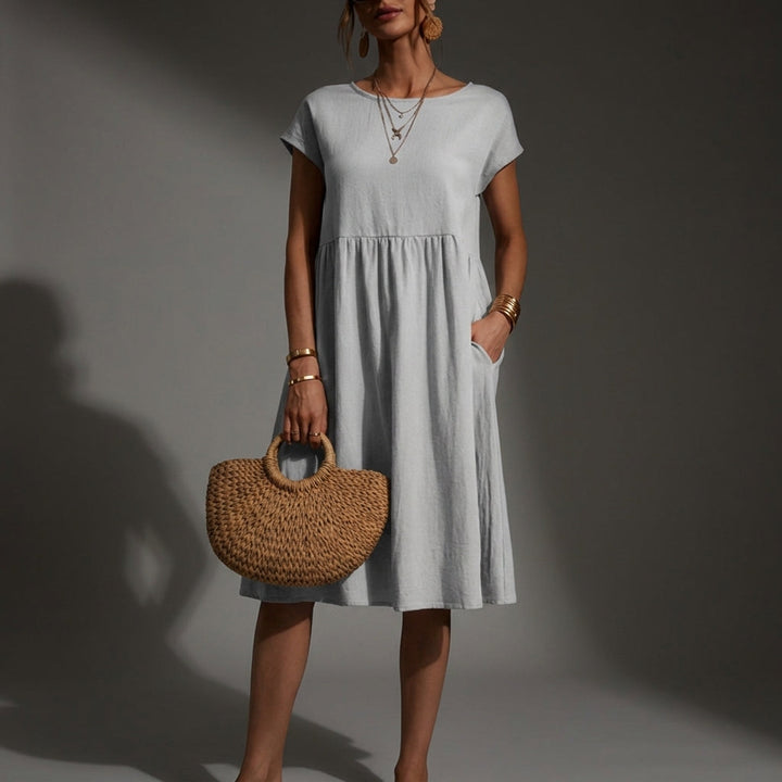 Breezy Cap-Sleeve Midi Dress
