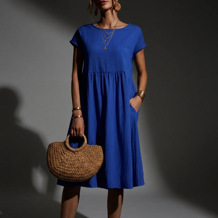 Breezy Cap-Sleeve Midi Dress