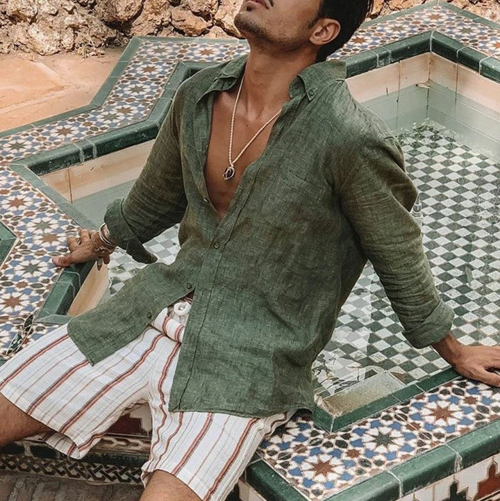 Men's Stylish Casual Button-Up Shirt for Effortless Everyday Wear