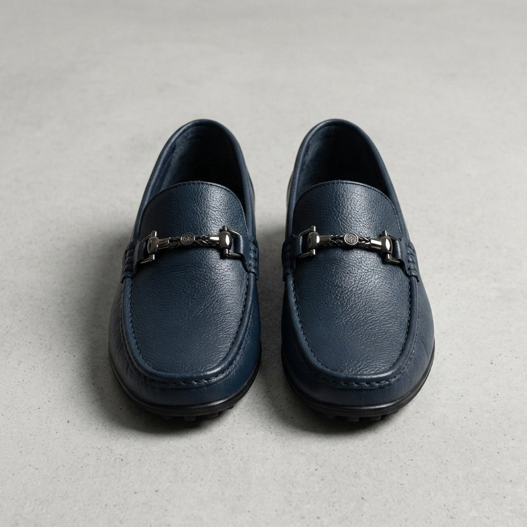 Almeria Metal Bit Leather Loafers