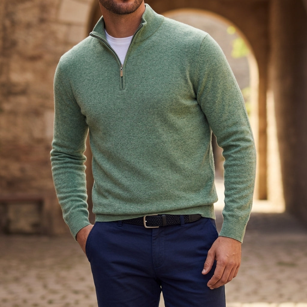 Calpe Quarter-Zip Knit Sweater