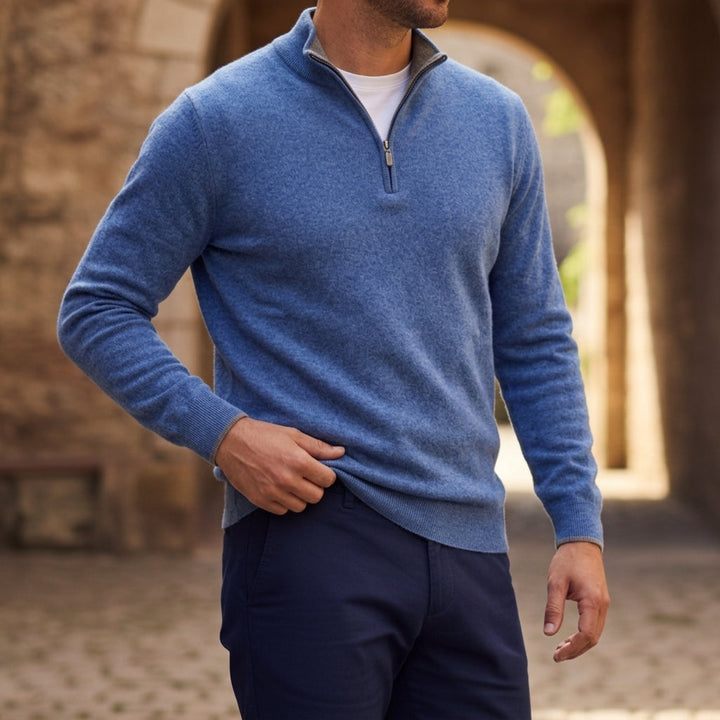 Calpe Quarter-Zip Knit Sweater