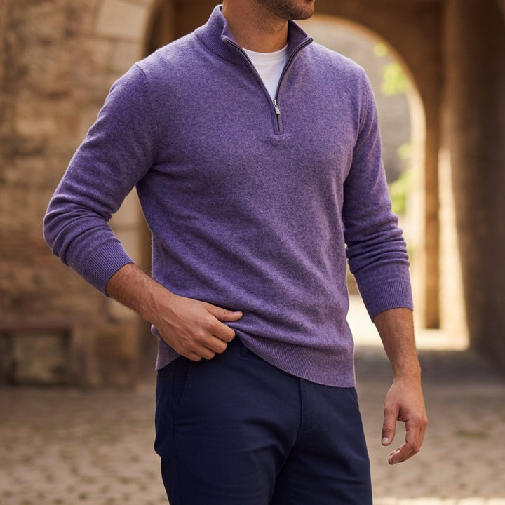 Calpe Quarter-Zip Knit Sweater