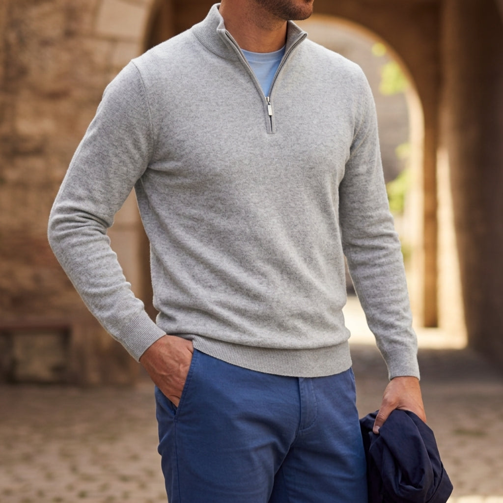 Calpe Quarter-Zip Knit Sweater