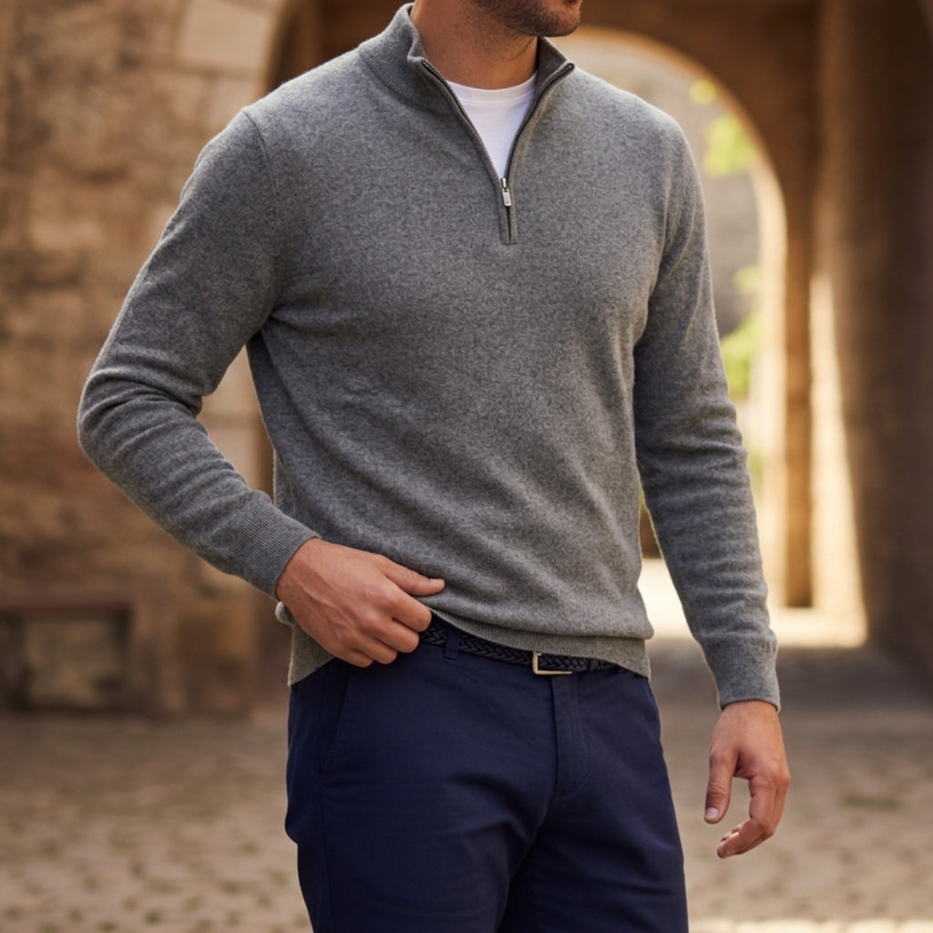 Calpe Quarter-Zip Knit Sweater