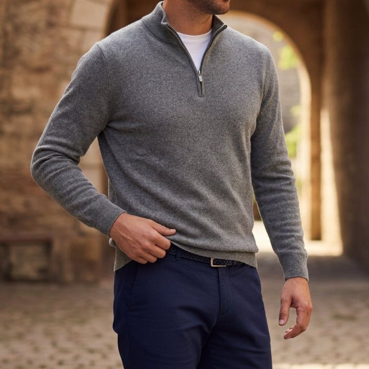 Calpe Quarter-Zip Knit Sweater