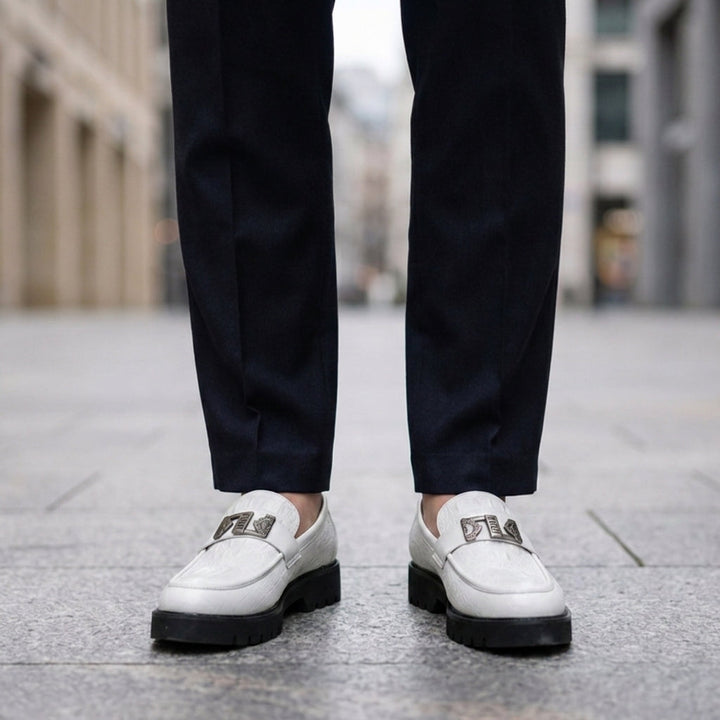 Ajaccio Croc Texture Loafers