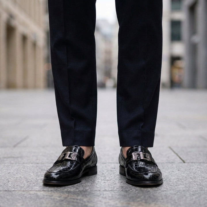 Ajaccio Croc Texture Loafers