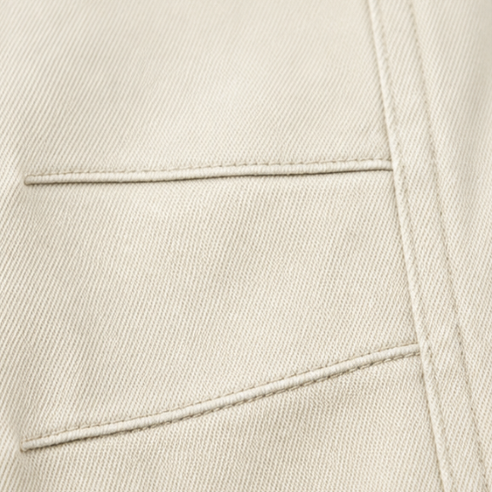 Cropelle Stitch Detail Cropped Straight Pants - Elena Harper