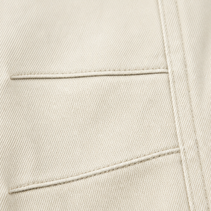 Cropelle Stitch Detail Cropped Straight Pants - Elena Harper