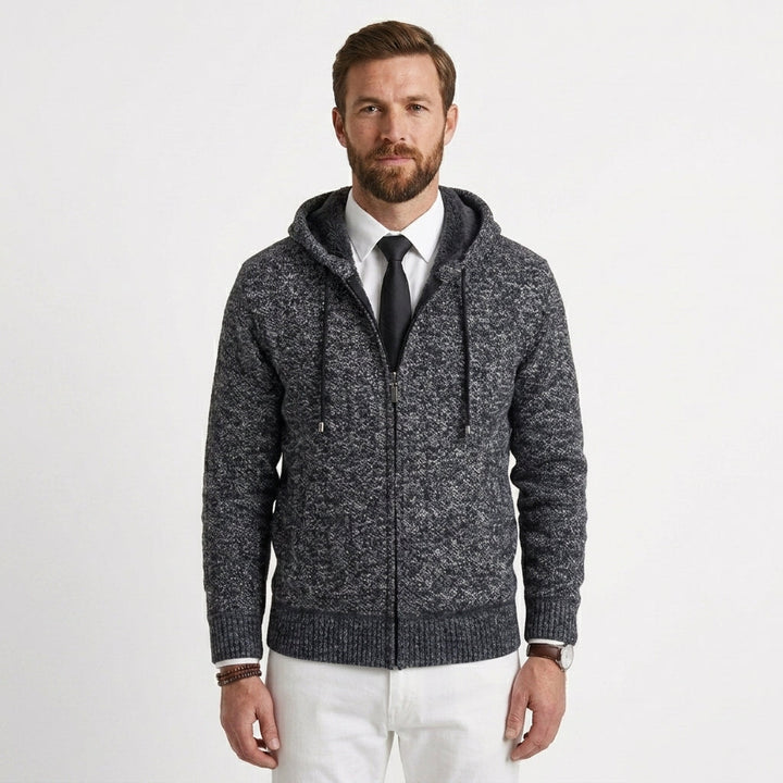 Zip-Up Knit Cardigan For Men